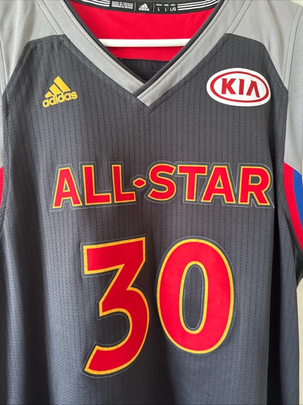 Men’s Adidas Stephen Curry #30 2017 NBA All-Star Game Swingman Jersey Sz L RARE - Picture 2 of 6